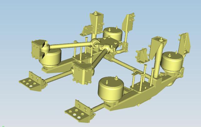 Rear air suspension system, six airbag four-link straight beam, dual shock absorber, JR-95R-01-36,6900J