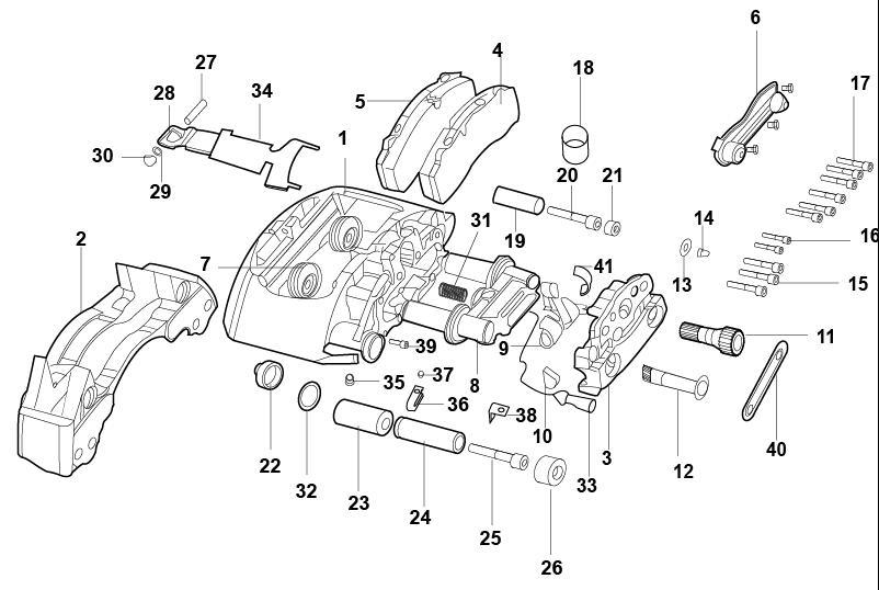 Front right brake caliper assembly, VIE22.5, 30ZDS04A-00005-2