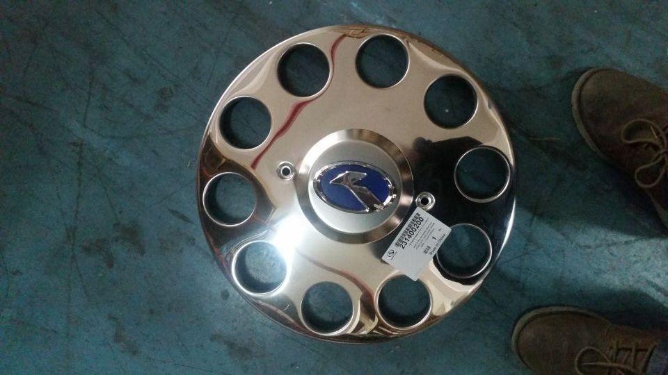 Half-size stainless steel rear wheel cover, tire bolt distribution circle 335, 10-M22x1.5 bolts are uniformly distributed