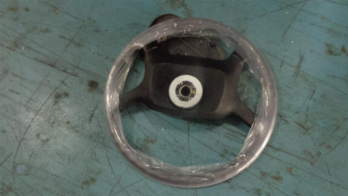 Steering wheel, 480, genuine leather with rim (decorated with mahogany)-2