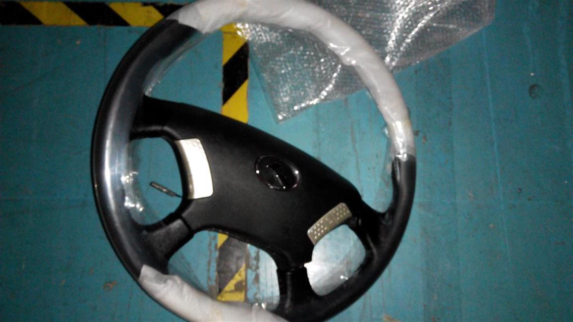 Steering wheel, 480, rim leather, silver gray peach wood