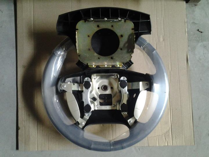 Steering wheel assembly, PVC, 09 model, Golden Dragon, chrome plated, gray-1