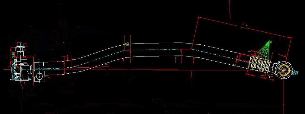 Rear steering straight pull rod, 905-920