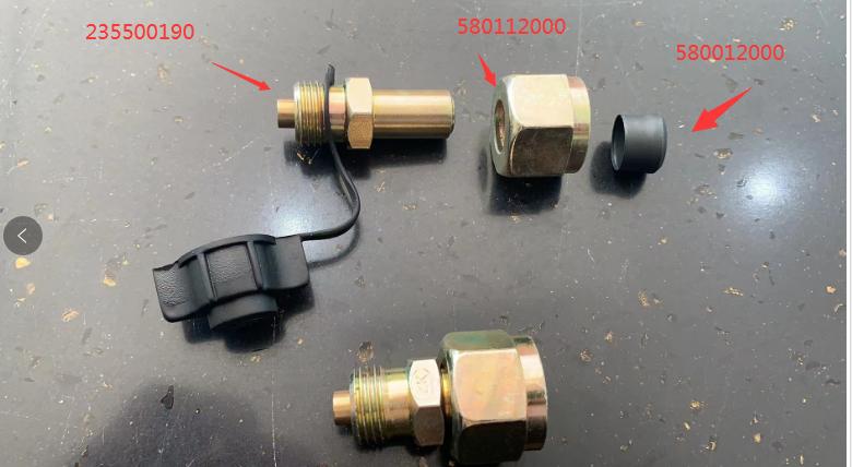 Air test valve assembly, M16X1.5 clamp, HG-01003-1