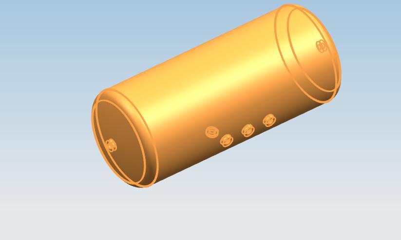 Cylindrée de stockage d'air, 40L, 283mm