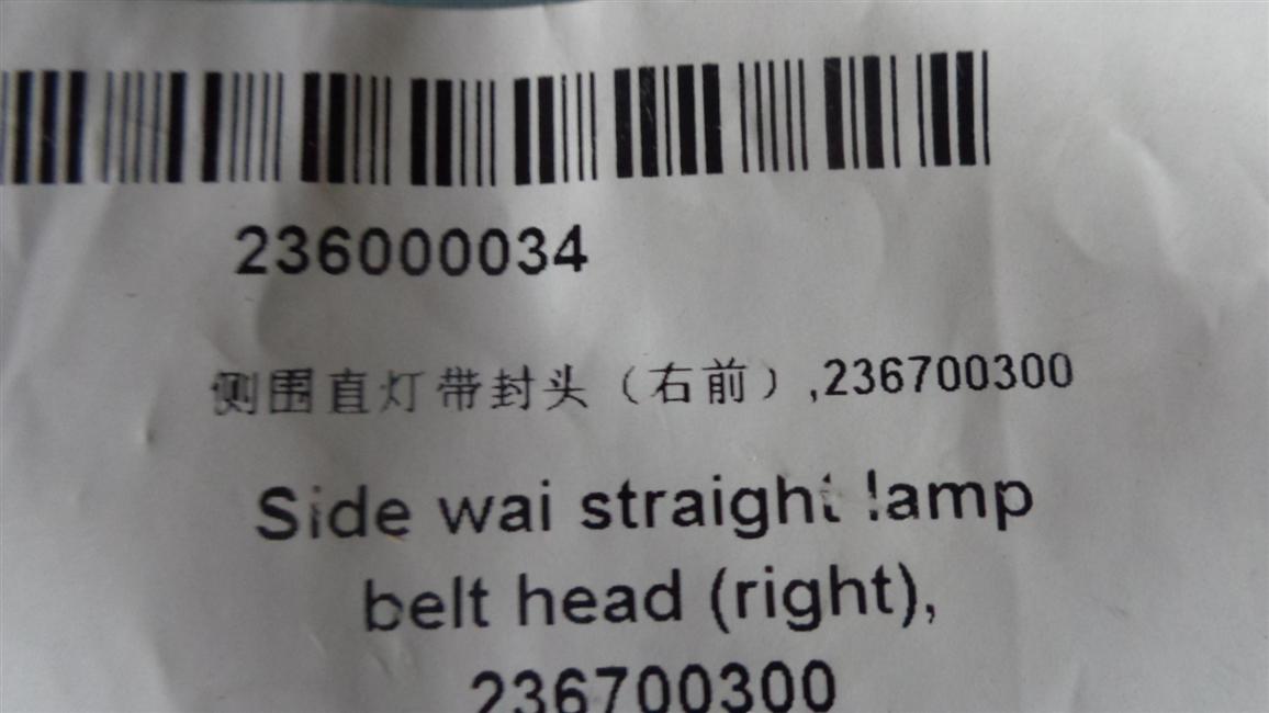 Side-circular straight light with head (right front), 236700300