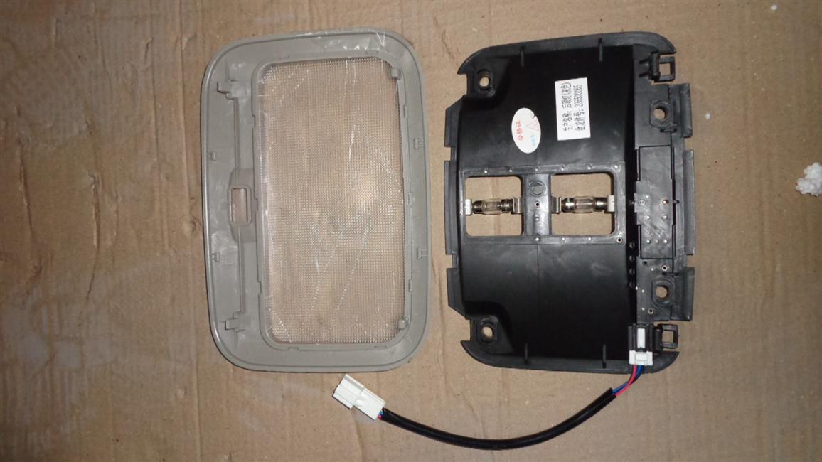 Rear interior ceiling light assembly, passenger area top, rectangle, gray, 10W, 3110, KS2-1