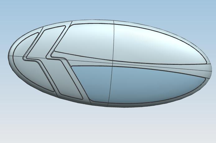 Lumière supérieure, KINGLONG standard, voiture de route, lumière de cabine elliptique LED, désinfection ultraviolet intégrée, JT-1095