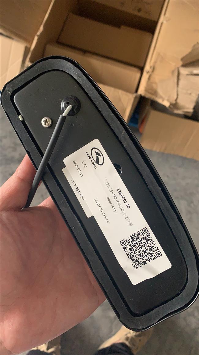 Spotlight outside door, SK198X68L, 24V, blackened appearance