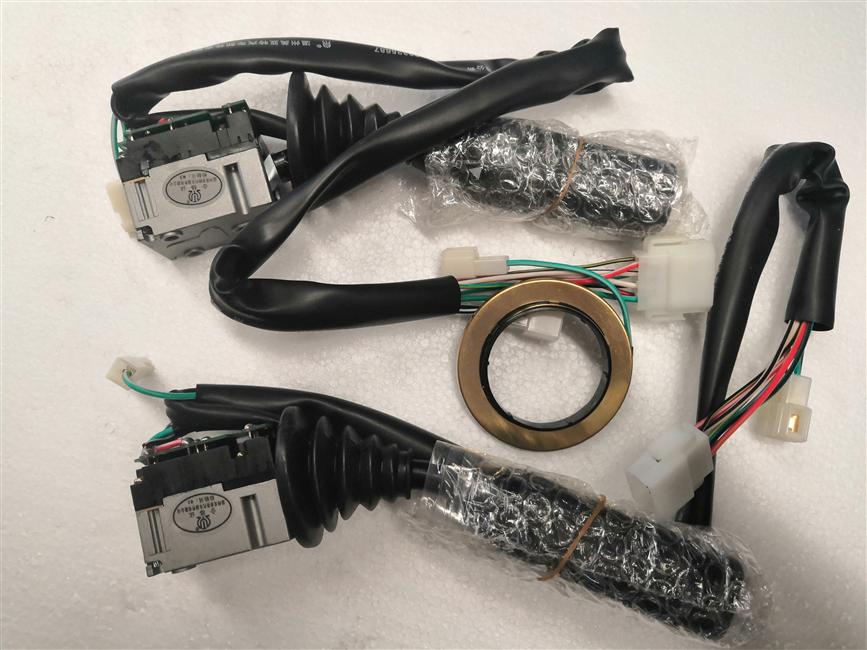 Combination switch, with retarder handle, DJ plug-in, without clock spring, integrated exhaust brake button for lighting handle-1