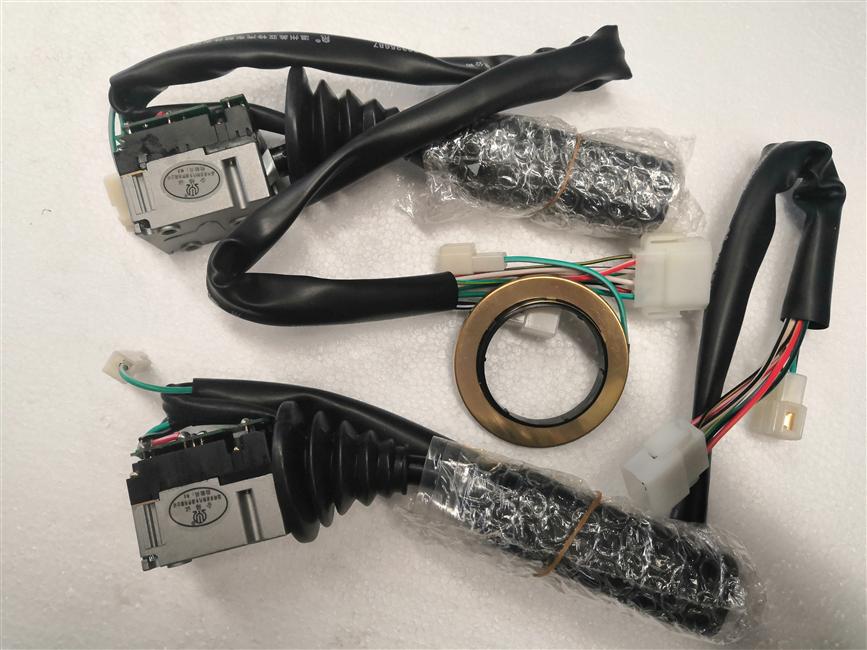 Combination switch, with retarder handle, DJ plug-in, without clock spring, integrated exhaust brake button for lighting handle-2