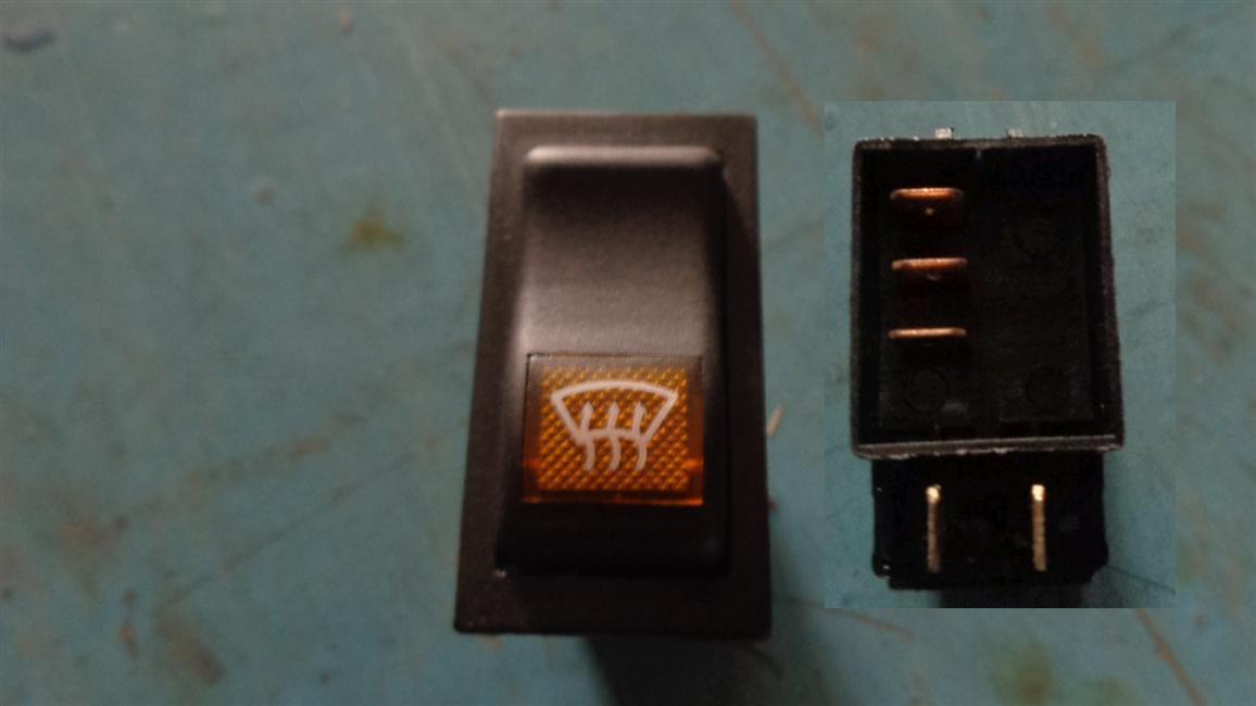 Defrost switch, rocker switch, JK938A-028-2.24/Suzhou Transportation