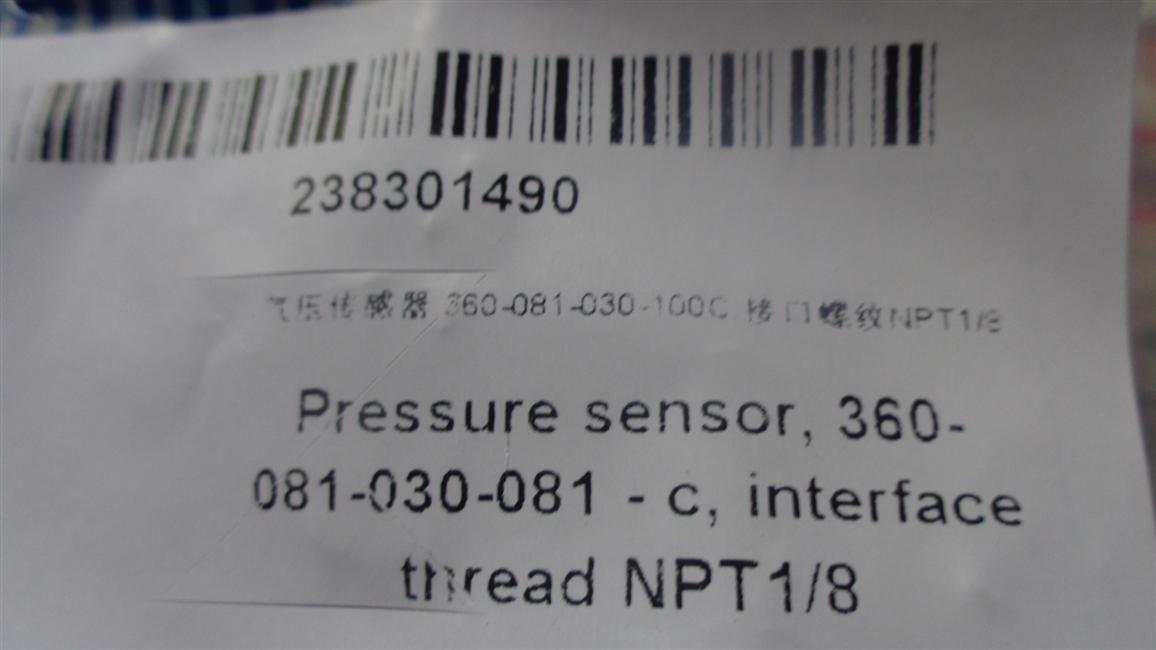 Capteur de pression d'air, 360-081-030-100C, filetage d'interface NPT1/8-1