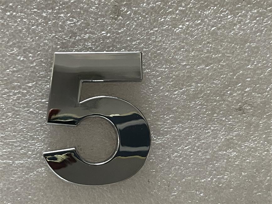 Signage, ABS chrome plating, adhesive, 