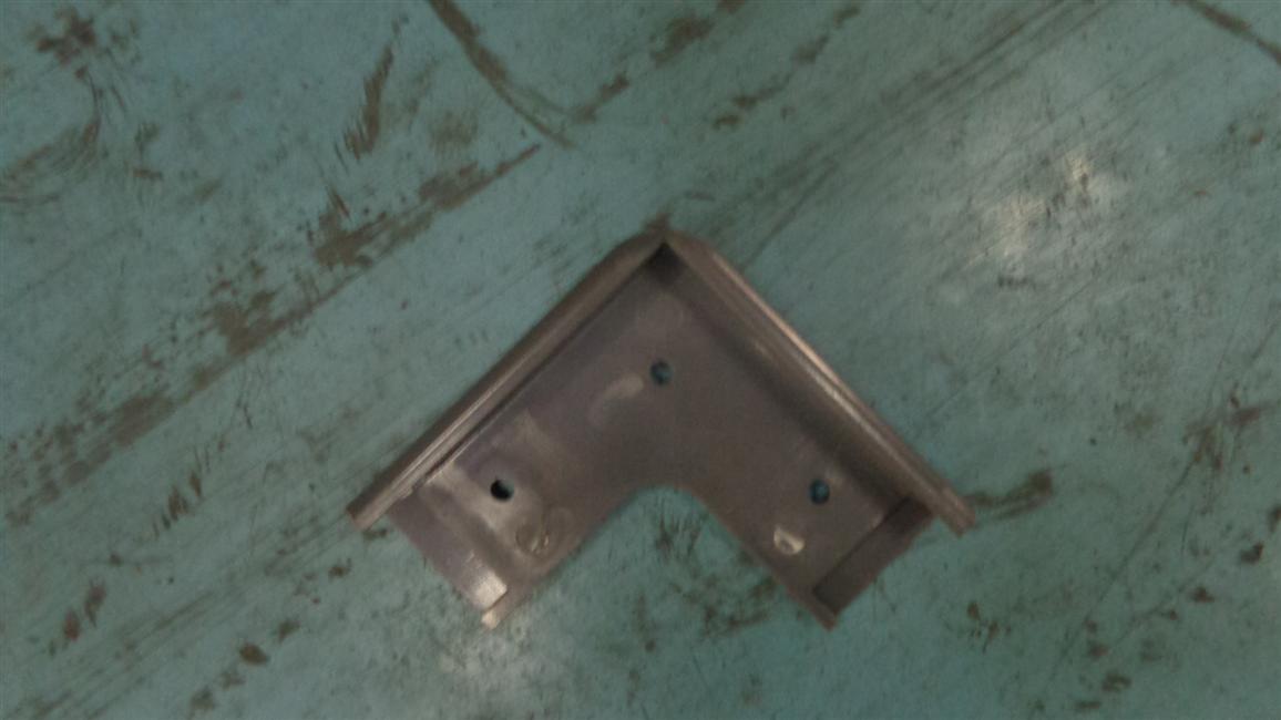 Floor crimping angle, ABS plastic, dark gray, 1687 outer corner