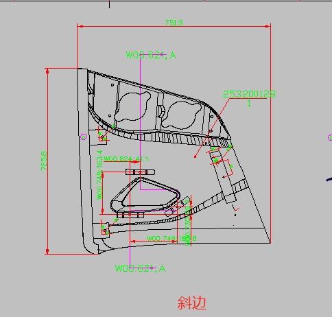 The left side guard surface of the front circumference, fiberglass t=3.0,6113AYD4C-1