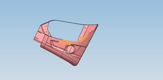 Left front light frame, 6119FY, Glass steel