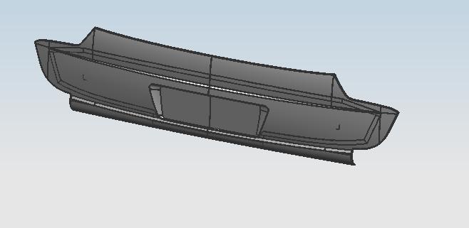 Front closure cover, 6119G, fiberglass t=3.0, lower part