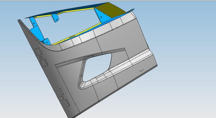 Headlight frame, 6112AY facelift, FRP t=3.0, right