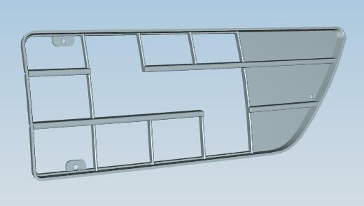 Front bumper left grid, 6706DY