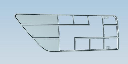 Front bumper right grid, 6706DY