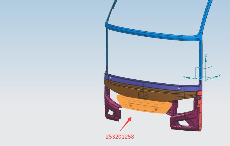 Front circumference decoration parts, 6127DYW, with decorative dot matrix, no lights