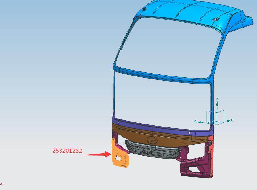 Headlight frame, 6127DYW, DC04 t=1.0, right side