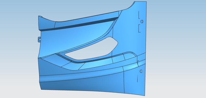 front lantern, 6112AY Modification, fiberglass t=3.0, left, Jieguan 5 headlight
