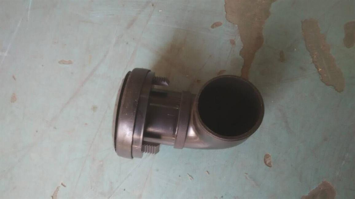 Instrument table air outlet, round, Jet Crown Generation, black, D100, elbow-1