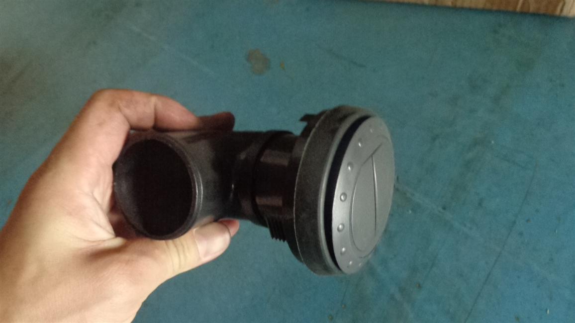 Instrument typhoon vent, round, lower interface is elbow, JC Crown Generation, black, D55