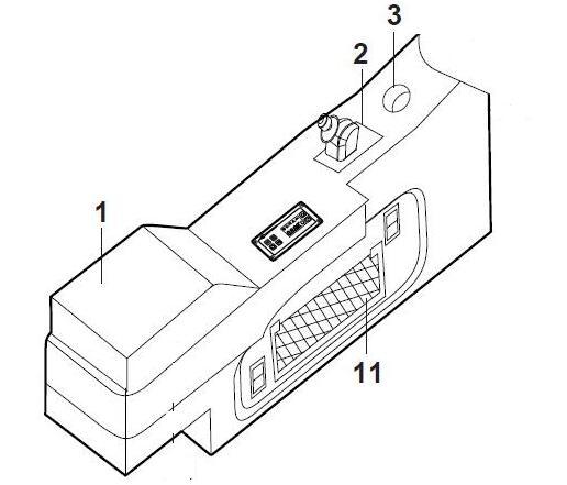 Sub-dash instrument table, 6858Y, left rudder