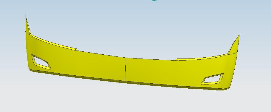 Front bumper, 6802Y, DC04, integrated