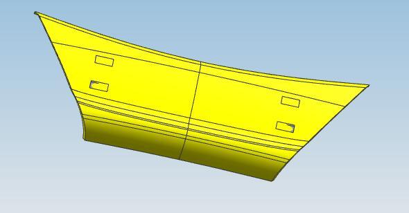 前保险杠,6901AY,玻璃钢t=3.0,一体式