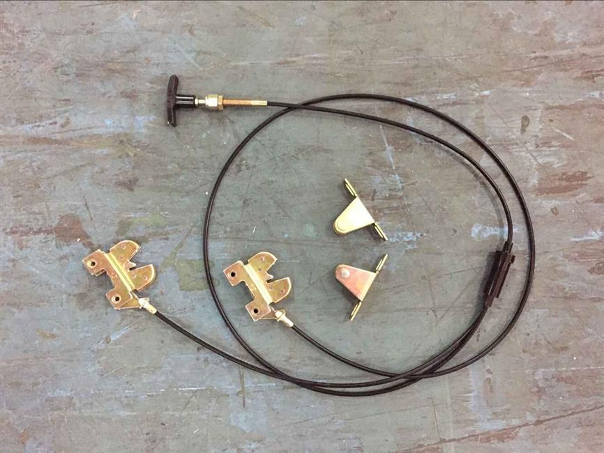 Front bumper lock, 6128YS Thailand, one-open two-pull cable lock, SX9B-3000E/4