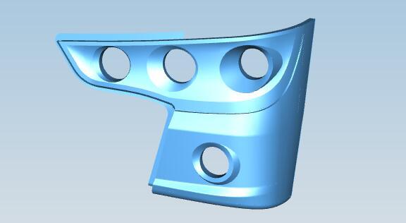 Левый передний бампер, 6820G, стекловолокно t=3,0, трехступенчатый тип