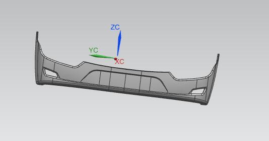 Front bumper, 6859MC, fiberglass t=3.0, integrated