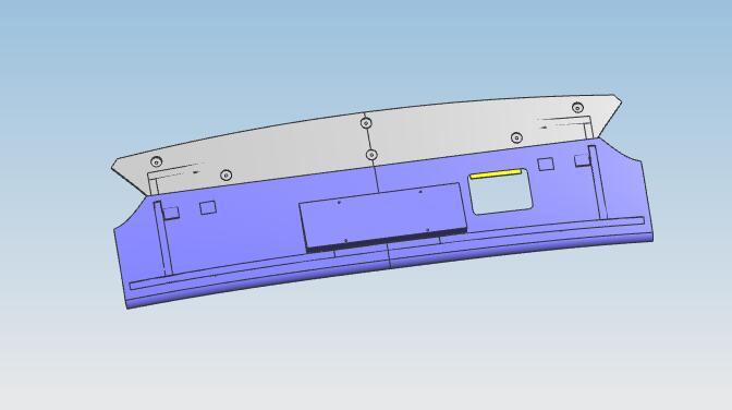 Front bumper, 6105AY, fiberglass t=3.0, segmented type, forward anti-collision