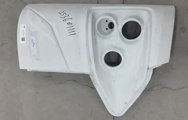 Left front bumper, 6850AGBEVL, fiberglass, segmented type, fifth generation mini-pad, light frame, simple