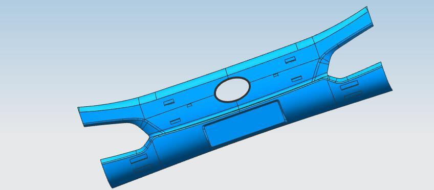 Front bumper, new fifth generation bus, fiberglass, flip type