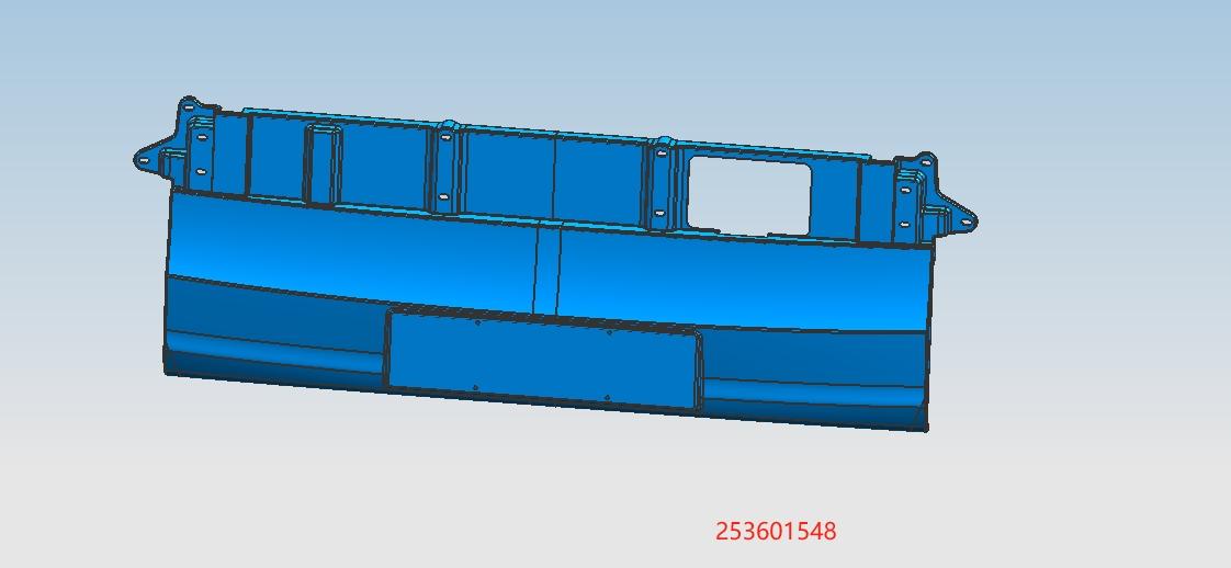 Front bumper, 6115AY, LRTM, mid-section, radar hidden