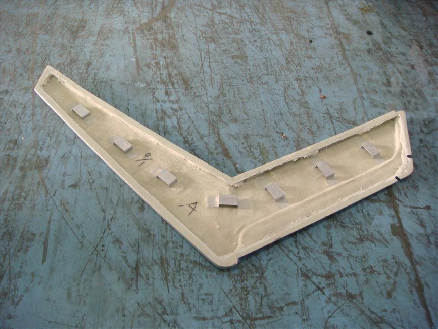 Left decoration parts, 6129Y, K fiberglass parts