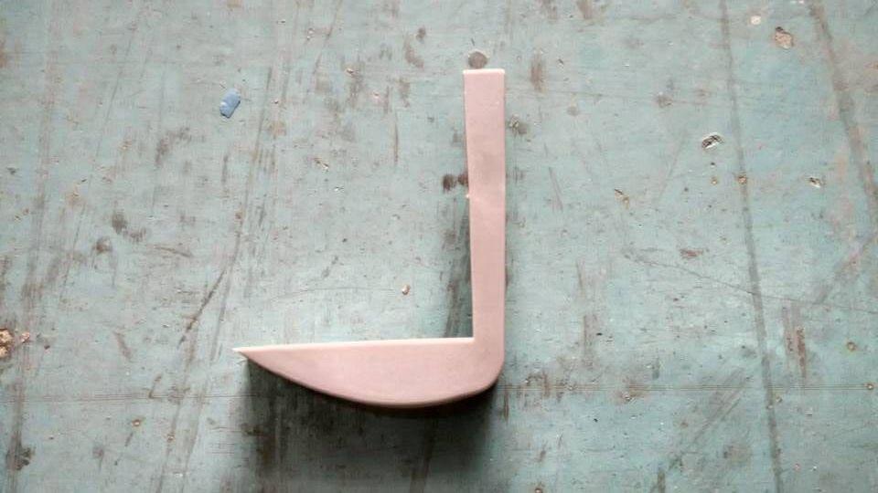 Cladding column end cap, 6901AY, ABS gray, 50, left front