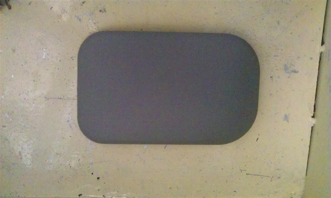 Decorative plastic cover, right rear side surround wheel hub, left rudder, gray, KS2
