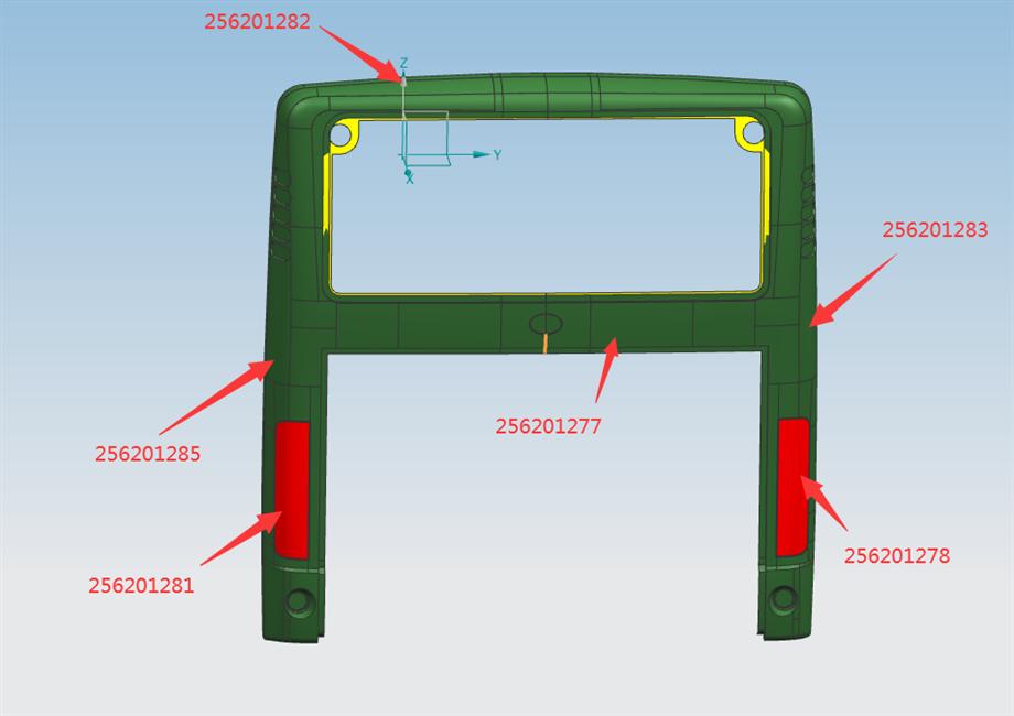 Rear circumference left column, DC04 t=1.0, 6106G, no grille, pure skin