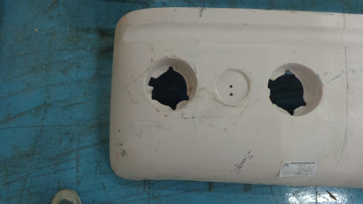 Rear right bumper, 6127Y, fiberglass, three-stage