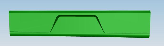 Rear bumper, 6770G, fiberglass, three-stage type
