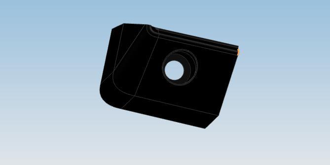 Left rear bumper, 6180G, fiberglass t=3.0, left side of three-stage type