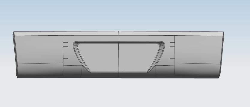 Rear bumper, 6802MC, DC04 t=1.0, integrated