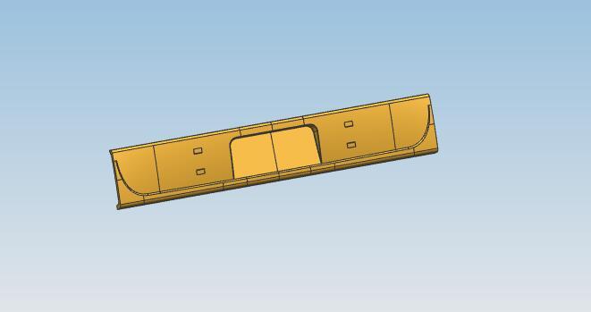 Rear bumper, 6106G, DC04 t=1.0, integral type, no handshake slot