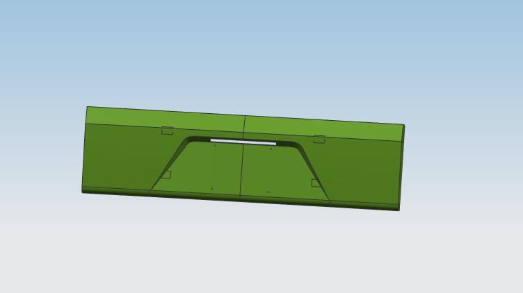 Rear bumper, 6105AY, fiberglass, segmented